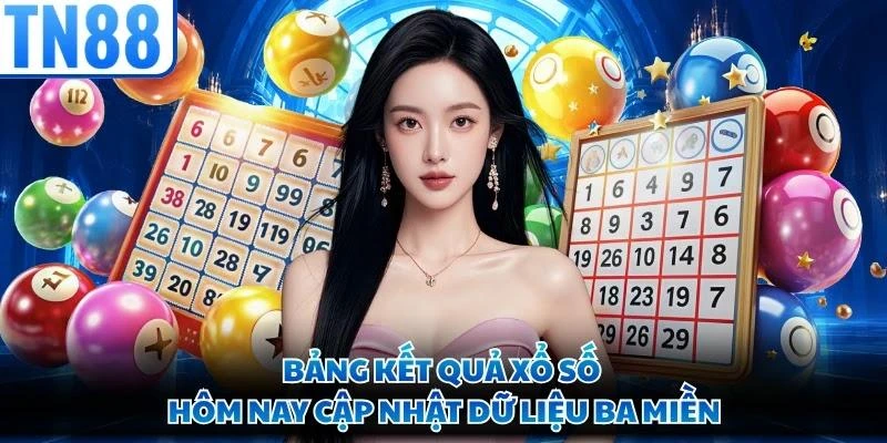 Bảng kết quả xổ số hôm nay cập nhật dữ liệu ba miền